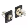 Spriegotājs DELOCK 86790 sievišķais 6.35 mm melns/sudrabs, 25.2×31.5×31.4 mm