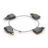 PureLink IQ-AR300 mazs adapteru gredzens, 4x USB-C uz VGA/HDMI/miniDP/DP, melns