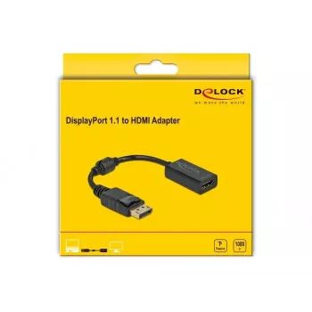 Adapteris DisplayPort 1.1 vīrišķais uz HDMI sievišķais DeLOCK 61011