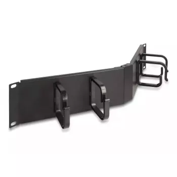 Kabeļu pārvaldības panelis DeLOCK 19 inch 66978 2U leņķveida melns