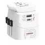 Skross Pro Light USB AC30PD World ceļošanas adapteris, balts