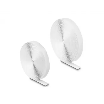 DeLOCK pašlīmējošā līmējošā lenta ar āķiem un cilpām 10 m x 20 mm balta