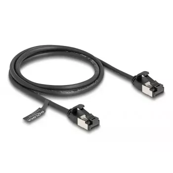 Tīkla kabelis DeLOCK RJ45 spraudnis-spraudnis Cat.8.1 1m Melns