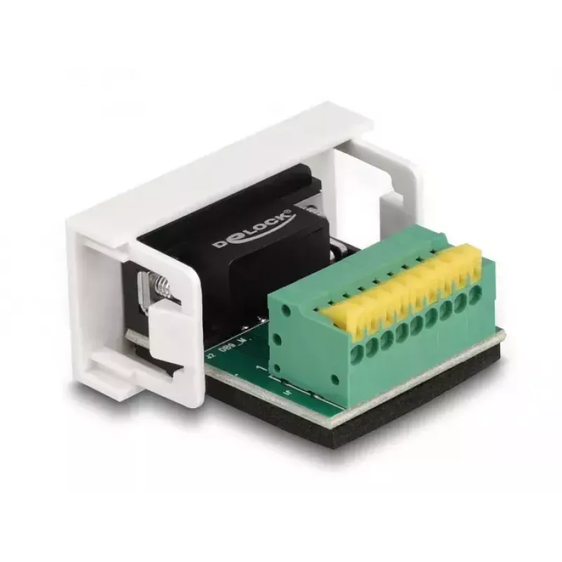 DeLOCK Easy 45 modulis D-Sub 9 kontaktu vīrišķais uz spaiļu bloku 22.5 x 45 mm