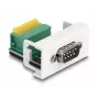 DeLOCK Easy 45 modulis D-Sub 9 kontaktu vīrišķais uz spaiļu bloku 22.5 x 45 mm