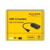 DeLOCK USB 2.0 Izolators Type-A vīrietis pret sievieti 5 kV galvaniskā izolācija