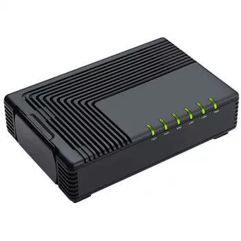 Analogās telefona iekārtas adapteris Auerswald FTA5102E2 — 2 porti, G.711a/u, G.729A/ab, līdzstrāvas barošana, melns