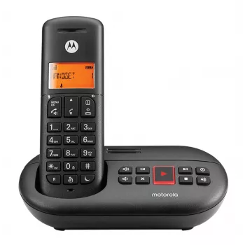 DECT telefons Motorola E211 ar zvanītāja ID, melns, bezvadu klausule