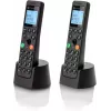 DECT telefons Motorola DOT202 Twin bezvadu klausules ar zvanītāja ID Melns