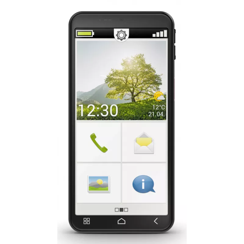 Emporia emporiaSMART.7lite 13.8 cm (5.45 collu) Single SIM Android 15 4G USB Type-C 6 GB 128 GB 3500 mAh Melns