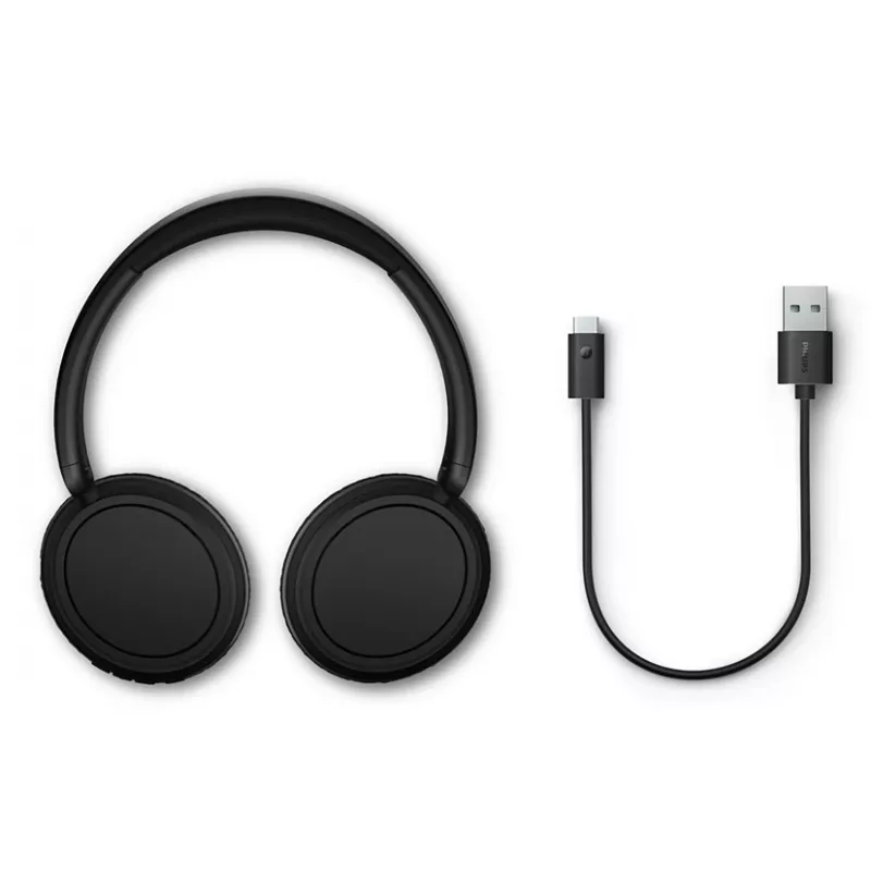 Austiņas Philips TAH5209BK/97 (5000 series) — Bezvadu Bluetooth over-ear, 20–20000 Hz, 10 m diapazons, 223 g, melnas