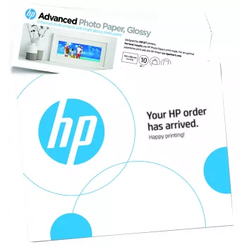 HP Advanced Photo Paper Glossy 65 lb 4 x 12 in (101 x 305 mm) 10 loksnes
