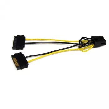 StarTech.com 6 collu SATA barošanas uz 8 kontaktu PCI Express videokartes barošanas kabeļa adapteris