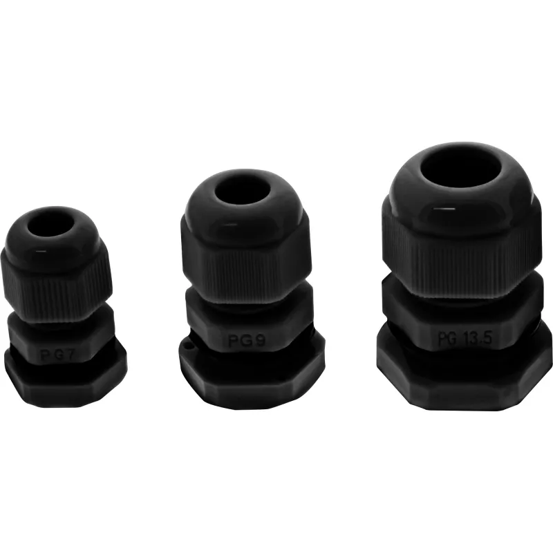 Kabeļa blīvslēgs InLine 44012B neilons IP68 kabeļiem Ø6–12 mm, melns, iepakojums 10 gab.
