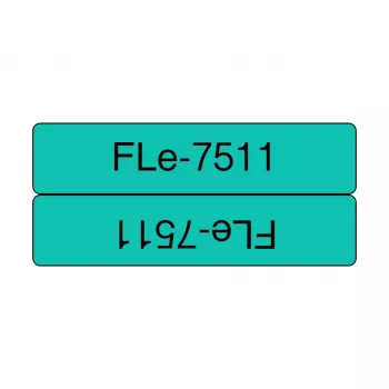 Brother FLE-7511 lentes kasetne, melns teksts uz zaļa fona