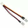 InLine Ventilatora Adapteris 3pin sievišķais / 2x 3pin vīrišķais ~0.10m