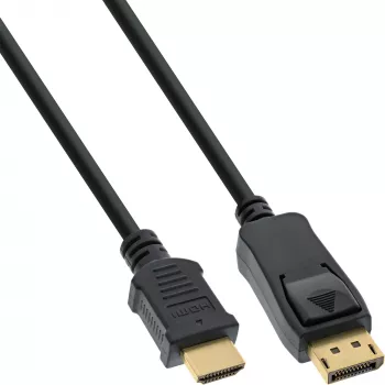 DisplayPort–HDMI pārveidotāja kabelis InLine 17184 1.5m melns