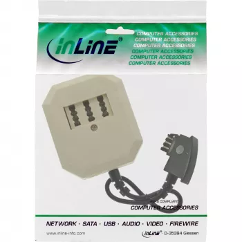 InLine TAE adapteris TAE-F vīriešu / TAE NFF + RJ11 6P4C sieviešu 0.2m