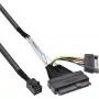 InLine U.2 savienojuma kabelis, SSD ar U.2 (SFF-8639) uz SFF-8643 + barošana, 0,75 m