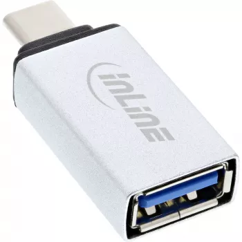 InLine USB 3.2 Gen.2 Adapteris, USB-C vīrišķais uz USB-A sievišķo, sudraba