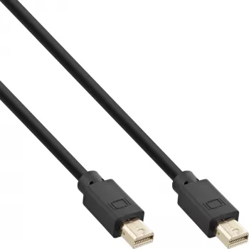 InLine Mini DisplayPort 1.4 kabelis M/M, melns/zelta, 1m