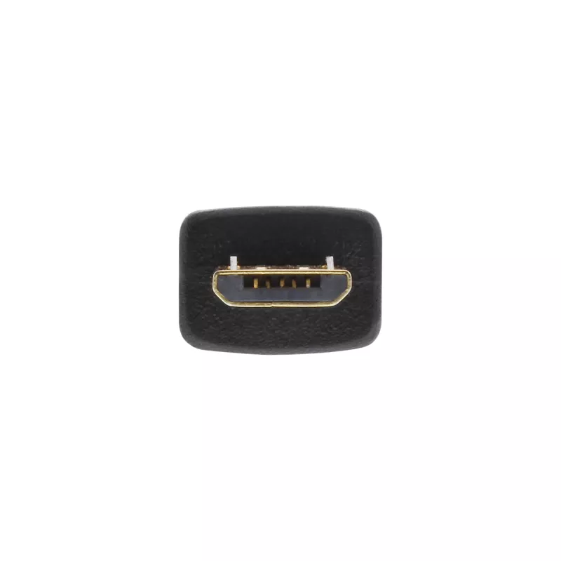 InLine Micro USB 2.0 plakanais kabelis USB A / Micro-B, melns/zelta, 2m