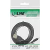 InLine Micro USB 2.0 plakanais kabelis USB A / Micro-B, melns/zelta, 2m