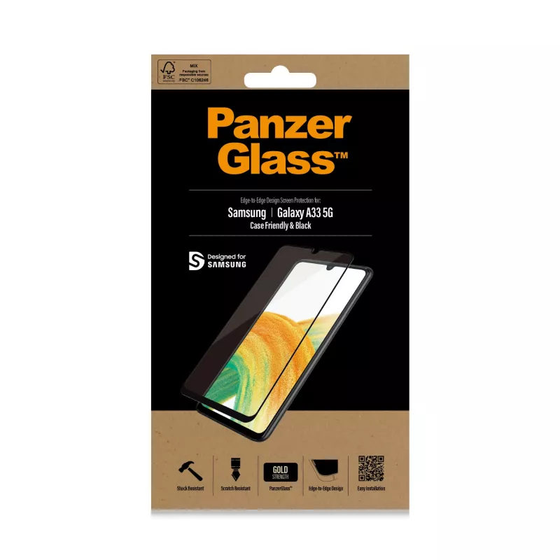 Stikla aizsargs PanzerGlass Samsung Galaxy A33 5G pret skrāpējumiem un triecieniem