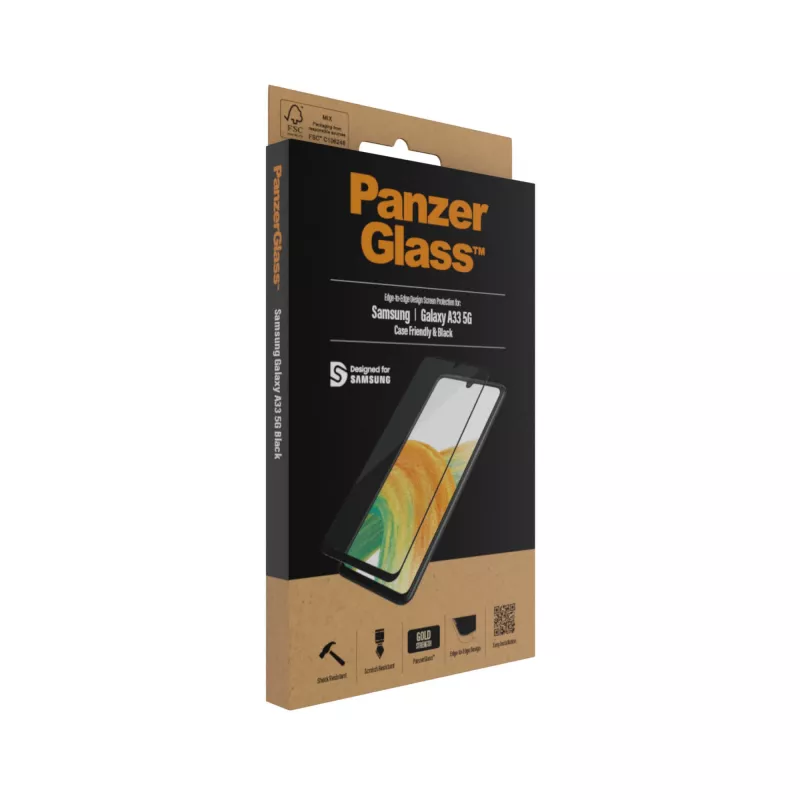 Stikla aizsargs PanzerGlass Samsung Galaxy A33 5G pret skrāpējumiem un triecieniem