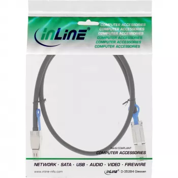 InLine ārējais Mini SAS HD kabelis SFF-8644–SFF-8088 6Gb/s 1m