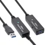 InLine USB 3.2 Gen.1 aktīvais pagarinātājkabelis, A vīriešu / sieviešu, melns, 20 m