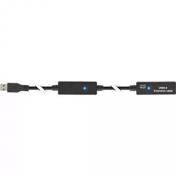 InLine USB3.2 Gen.1 aktīvs pagarinātāja kabelis A tipa tēviņš / mātīte, melns, 10 m