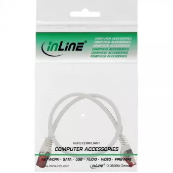 InLine Patch Kabelis S/FTP PiMF Cat.6 250MHz varš bez halogēna balts 0.5m