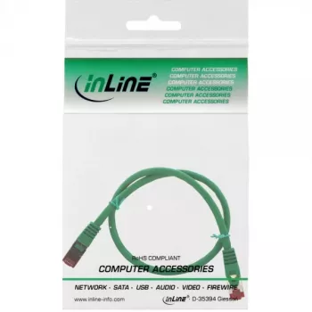 InLine Patch Kabelis S/FTP PiMF Cat.6 250MHz varš bez halogēna zaļš 0.3m