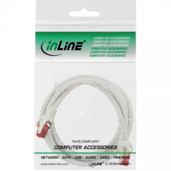 InLine Patch Kabelis S/FTP PiMF Cat.6 250MHz varš bezhalogēns balts 2m
