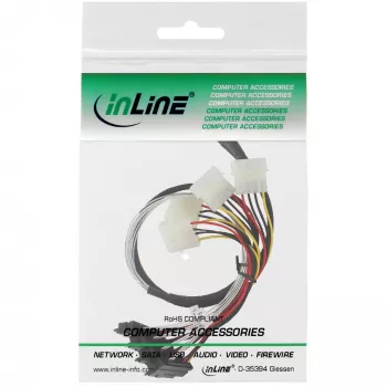 InLine SAS kabelis, Mini SAS SFF-8087 / 4x SAS SFF-8482+barošana, 0.75 m