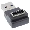 InLine USB 3.2 adapteris, USB-A vīrišķais uz iekšējo USB-E priekšējā paneļa ligzdu
