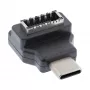 InLine USB 3.2 adapteris, USB-C vīrišķais uz iekšējo USB-E priekšējā paneļa ligzdu