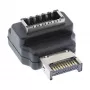 InLine USB 3.2 iekšējais adapteris, priekšējā paneļa USB-E vīrišķais uz USB-E sievišķo 90°