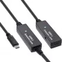 InLine USB 3.2 Gen.1 aktīvais pagarinātājs, USB-C vīriešu uz USB-C sieviešu, 15 m