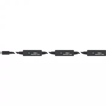 InLine USB 3.2 Gen.1 aktīvais pagarinātājs, USB-C vīriešu uz USB-C sieviešu, 15 m