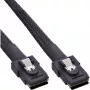 InLine SAS kabelis iekšējais Mini-SAS SFF-8087 uz Mini-SAS SFF-8087, ar sānjoslu, 0,75 m