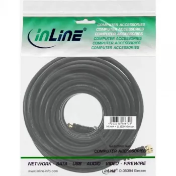 SAT kabelis Premium InLine 69315P 15m 2x ekranēts 2x F-vīrišķais melns