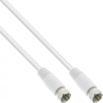 InLine SAT kabelis 2x ekranēts ultra zemi zudumi 2x F-vīrietis >75dB balts 3m