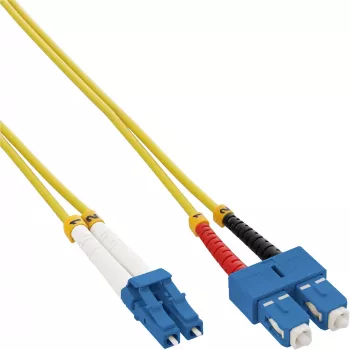 InLine Fiber optiskais duplekss kabelis LC/SC 9/125µm, OS2, 0.5m