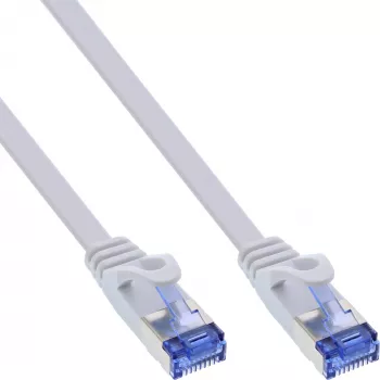 InLine Flat patch vads, U/FTP, Cat.6A, balts, 0,5m