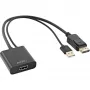 InLine HDMI sievišķais uz DisplayPort vīrišķo pārveidotājkabelis, 4K, melns/zelta, 0.3m