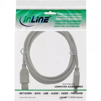 USB 2.0 pagarinātājkabelis A tipa tēviņš/mātīte InLine 34633 bēšs 0.3m