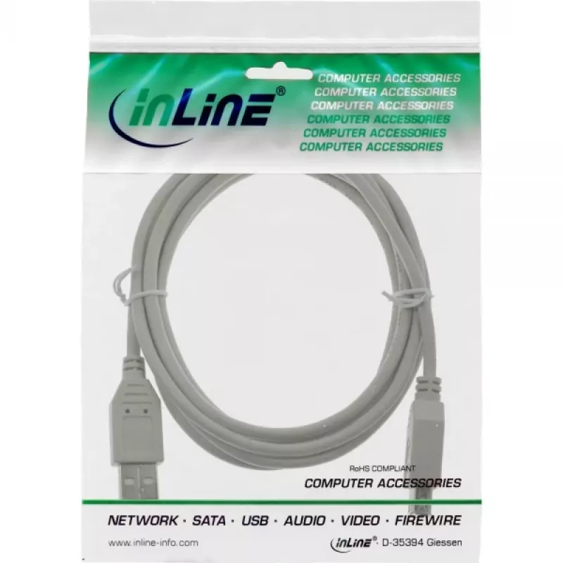 USB 2.0 pagarinātājkabelis A tipa tēviņš/mātīte InLine 34633 bēšs 0.3m