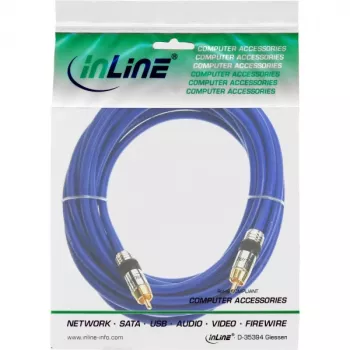 InLine Premium RCA Audio kabelis 1x RCA vīrietis / vīrietis, apzeltīts, 3 m